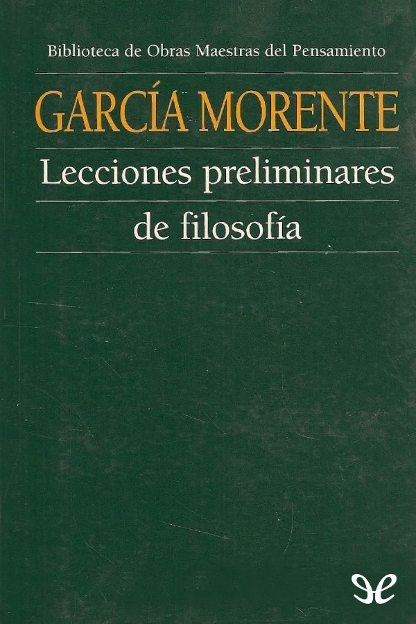 Lecciones preliminares de filosofía