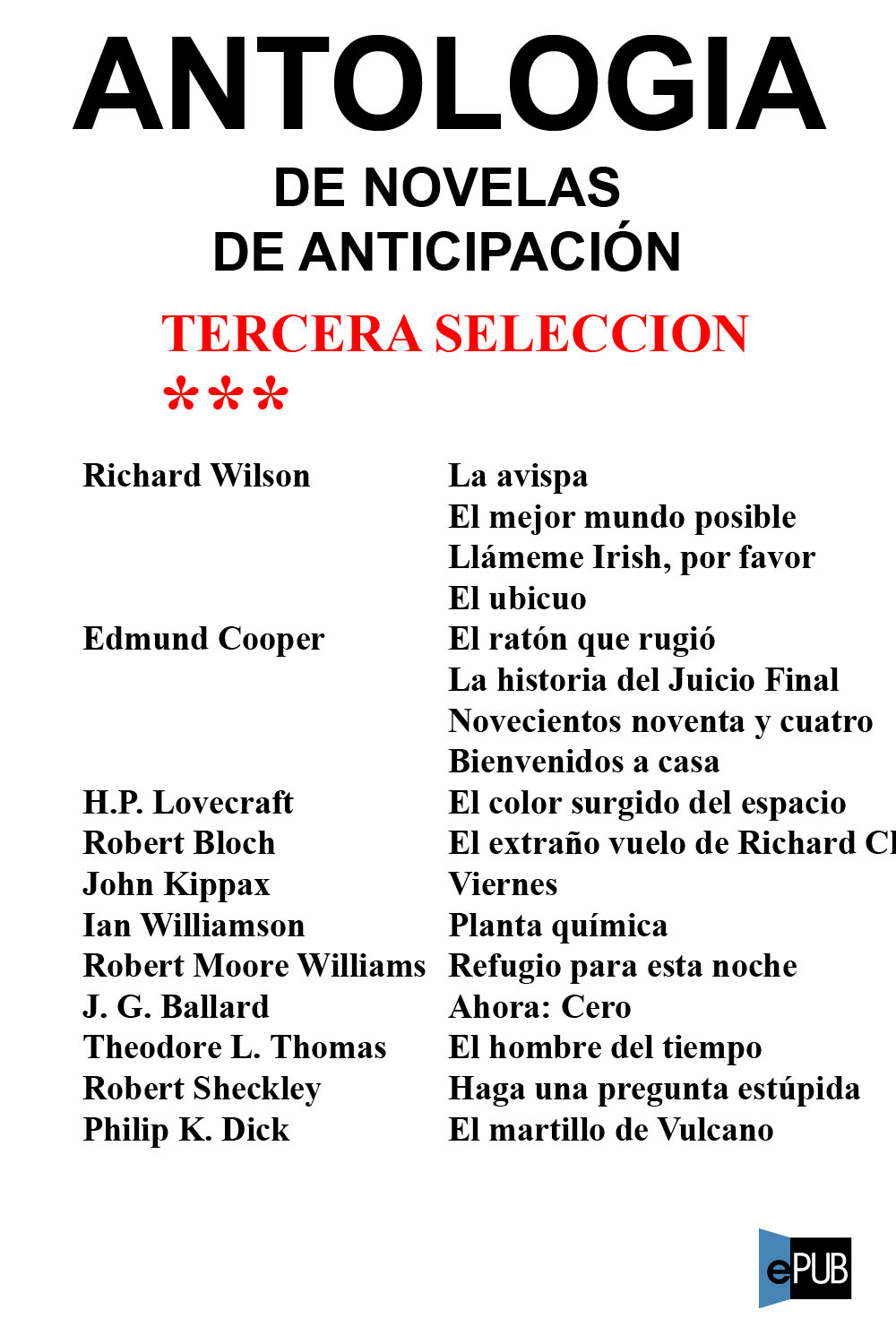 Antología de novelas de anticipación III