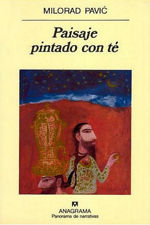 Paisaje pintado con té